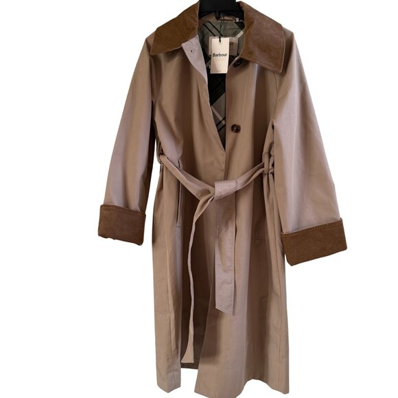 Barbour Womens Reagan Showerproof Trench Jacket - NWT - US 4 - Picture 3 of 13